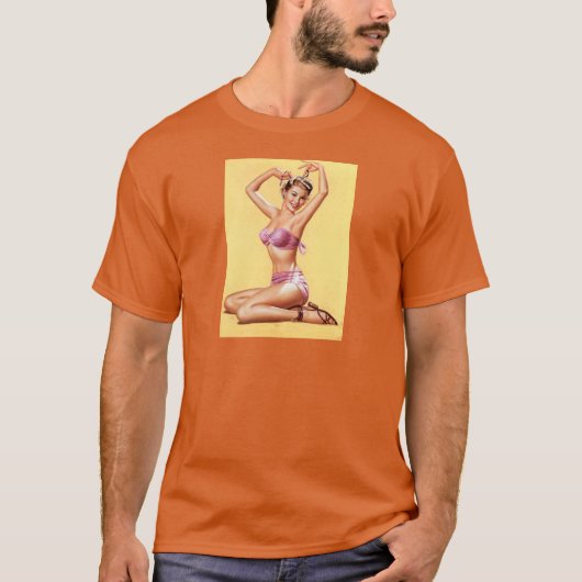 pup girl in de tweede wereldoorlog neuskunst t-shirt (Voorkant)