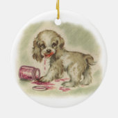  pup in de Jelly Jar Keramisch Ornament (Achterkant)