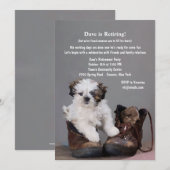 Pup in de Uitnodiging van Boots (Voorkant / Achterkant)