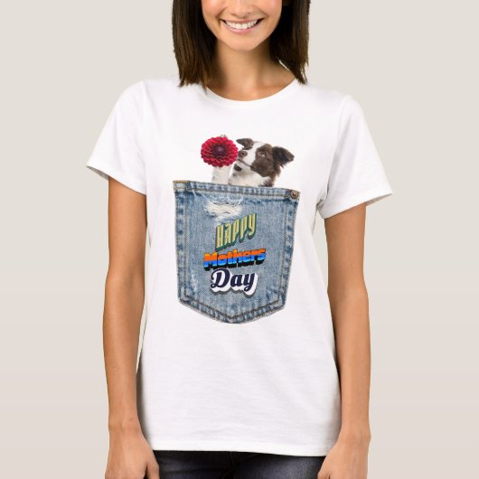 Pup in pocket tee t-shirt (Voorkant)