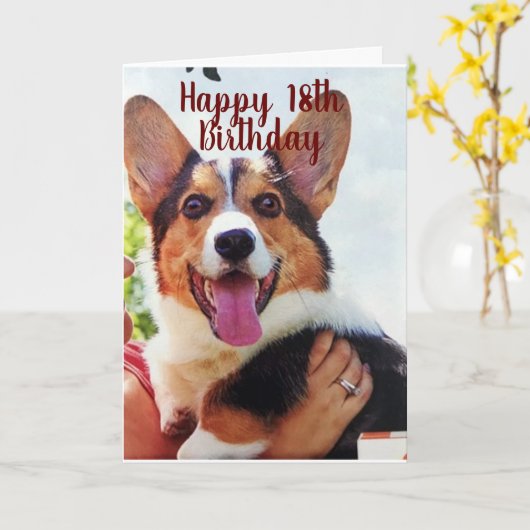 PUP IS ZO 'EXCITED' VOOR UW **18e MAAND** Kaart (Gele Bloem)