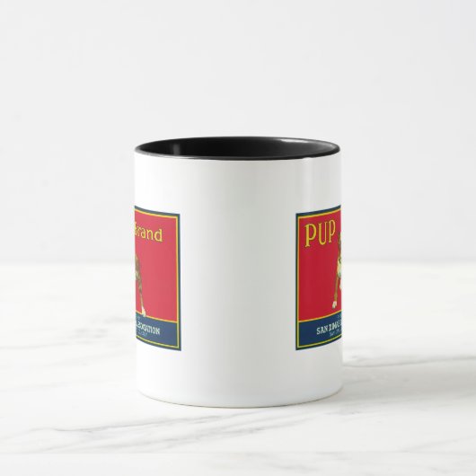 Pup Lemon LabelSan Dimas, CA Mok (Midden)