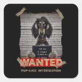 Pup-Lick Intoxication: The Elegant Afghan Hound's  Vierkante Sticker (Voorkant)