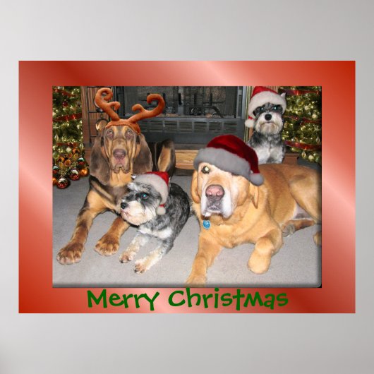 Pup Merry kerstPoster Poster (Voorkant)
