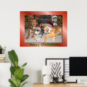 Pup Merry kerstPoster Poster (Thuiskantoor)
