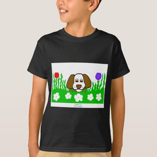 Pup N Play Boys Zwart Basic T Shirt (Voorkant)