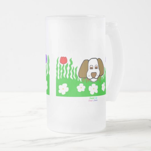 Pup N Play Grote Frosted Glass Mok (Voorkant rechts)