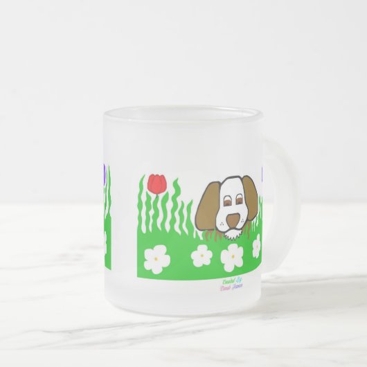 Pup N Play Kleine Frosted Glass Mok (Voorkant rechts)