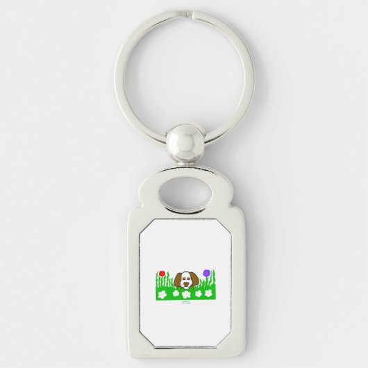 Pup N Play Rechthoek Metal Sleutelhanger (Voorkant)