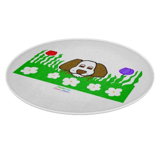 Pup N Play Ronde Glas Snijplank 30,4 cm (Hoek)