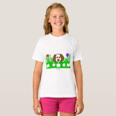 Pup N Spelen Meisjes Wit Basic T Shirt (Voorkant volledig)
