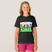 Pup N Spelen Meisjes Zwart Basic T Shirt (Voorkant volledig)