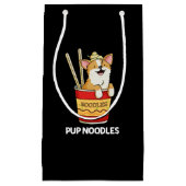 Pup Noodles Funny Cup Noodles Pun Dark BG Klein Cadeauzakje (Voorkant)