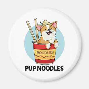 Pup Noodles Funny Cup Noodles Pun Magneet