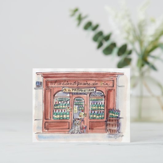 Pup op rue Malar, Parijs Briefkaart (Staand voorkant)