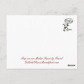 Pup op rue Malar, Parijs Briefkaart (Achterkant)