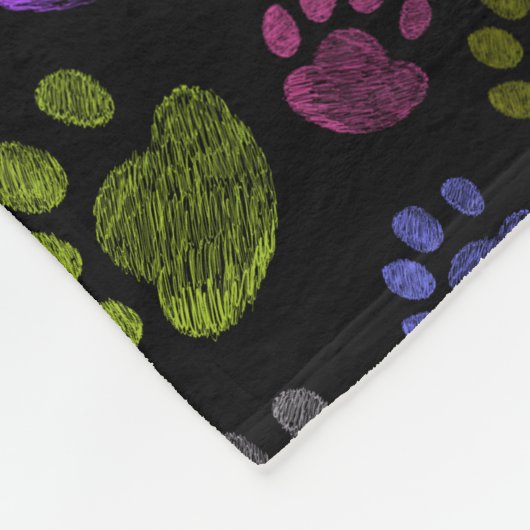 Pup Paw Fleece Dog Blanket, Small (Hoek)