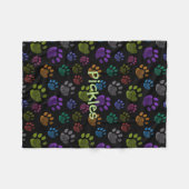 Pup Paw Fleece Hondendeken, Klein Deken (Voorkant (Horizontaal))