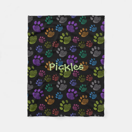 Pup Paw Fleece Hondendeken, Klein Deken (Voorkant)
