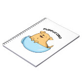 Pup-puccino Grappige Cappuccino Pun Notitieboek (Linkerzijde)