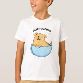 Pup-puccino Grappige Cappuccino Pun T-shirt (Voorkant)