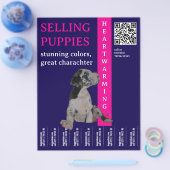 Pup te koop  flyer (Enkel)