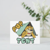 Pup Tent Camping Briefkaart (Staand voorkant)