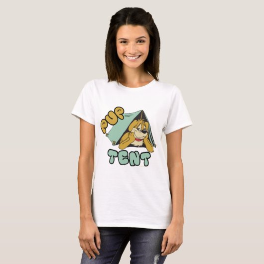 Pup Tent Camping T-shirt (Voorkant volledig)