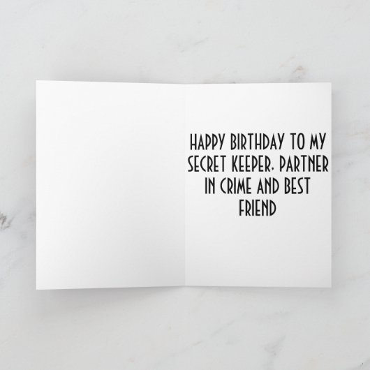 PUP WENST "JE TWEELING"/"BESTE VRIEND" VERJAARDAGS KAART (Binnen)