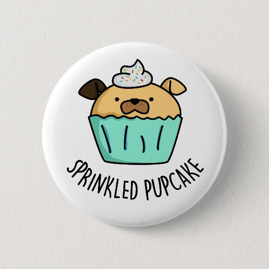 Pupcake (gebak) ronde button 5,7 cm (Voorkant)