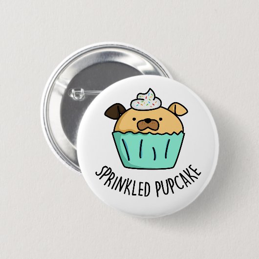 Pupcake (gebak) ronde button 5,7 cm (Voorkant /achterkant)