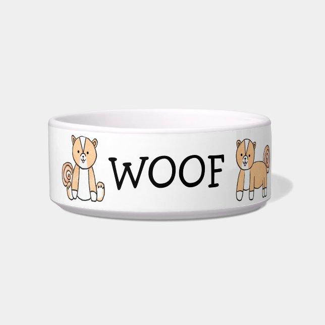 Pupeye WOOF Bowl Voerbakje (Voorkant)
