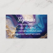 Puple Mable Roos Gold gepersonaliseerd Visitekaartje (Achterkant)