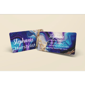 Puple Mable Roos Gold gepersonaliseerd Visitekaartje