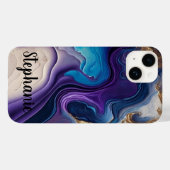 Puple Mable Roos Gold Naam Script Case-Mate iPhone Case (Achterkant (horizontaal))