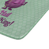 Puple Onion Green - King with Crown - jouw tekst Snijplank (Hoek)