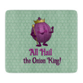 Puple Onion Green - King with Crown - jouw tekst Snijplank (Voorkant)