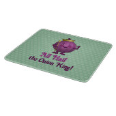 Puple Onion Green - King with Crown - jouw tekst Snijplank (Hoek)