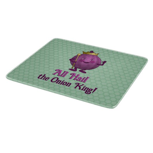 Puple Onion Green - King with Crown - jouw tekst Snijplank (Hoek)