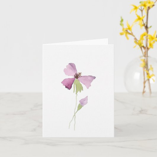 Puple Petals Kaart (Gele Bloem)