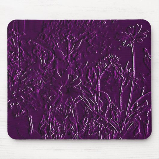 Puple Sculpter Flowers - Solid design Muismat (Voorkant)