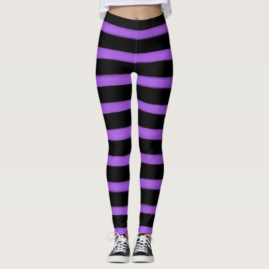 Puple strepen leggings (Voorkant)