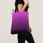 Puple to Black Gradient Ombre Print  Tote Bag (Dichtbij)