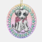 Pupper Dog Keramisch Ornament (Links)
