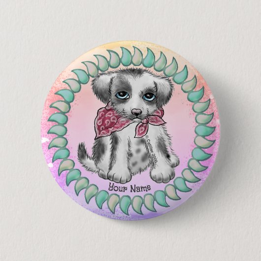 Pupper Dog Ronde Button 5,7 Cm (Voorkant)