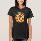 Pupperoni Pizza Grappige Pizza Pun Donker BG T-shirt (Voorkant)
