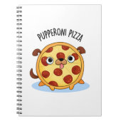 Pupperoni Pizza Grappige Pizza Woordgrap  Notitieboek (Voorkant)