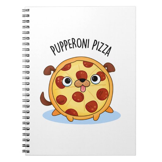 Pupperoni Pizza Grappige Pizza Woordspeling Notitieboek (Voorkant)