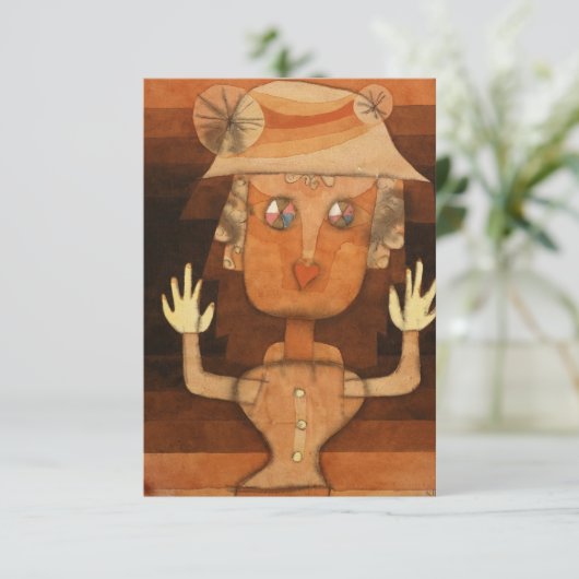 Puppet by Paul Klee Bedankkaart (Staand voorkant)