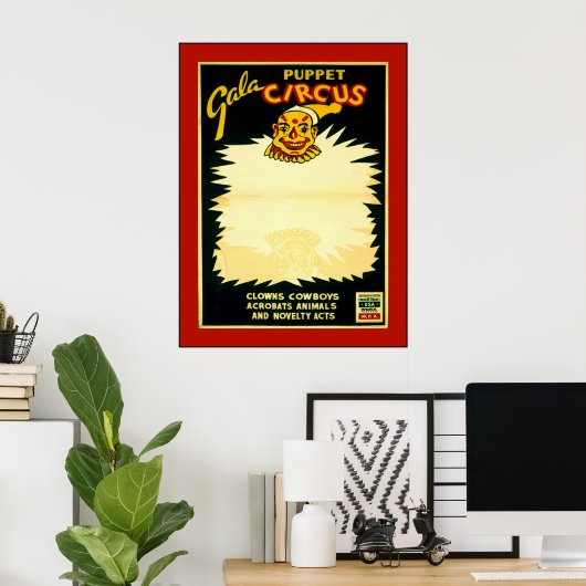 Puppet Circus Poster (Thuiskantoor)